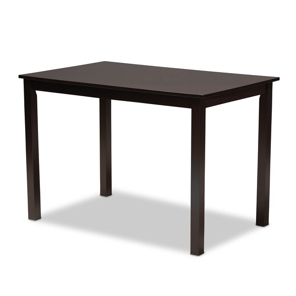 Baxton Studio Cherese Grey Upholstered Espresso Finished 5-Piece Wood Dining Set - 157-9734-8026