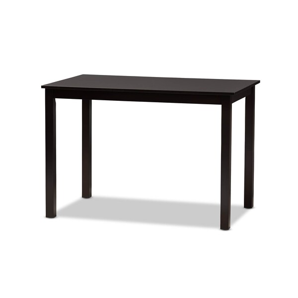 Baxton Studio Mia Modern Dark Brown Faux Leather Upholstered 5-Piece Dining Set - 142-8029-8026