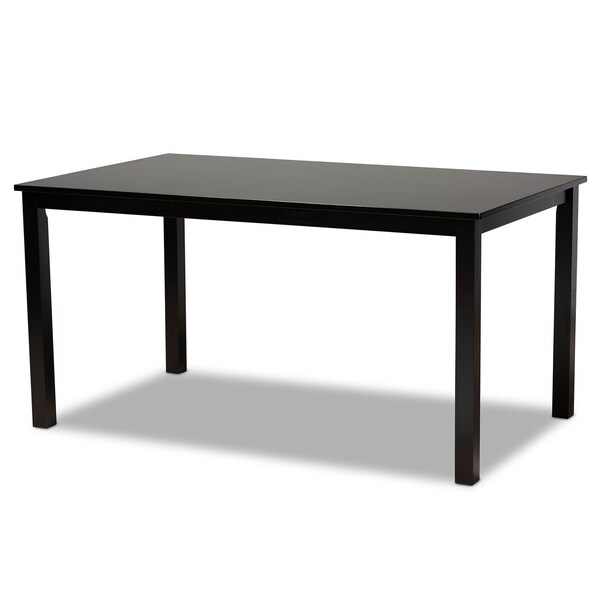 Baxton Studio Minette Gray Upholstered and Espresso Wood 7-Piece Dining Set - 166-10522-10519