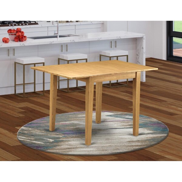 East West Furniture 30 x 48 in. Norden Rectangular Table with 2 Drop Leaves - Oak - NDT-OAK-T