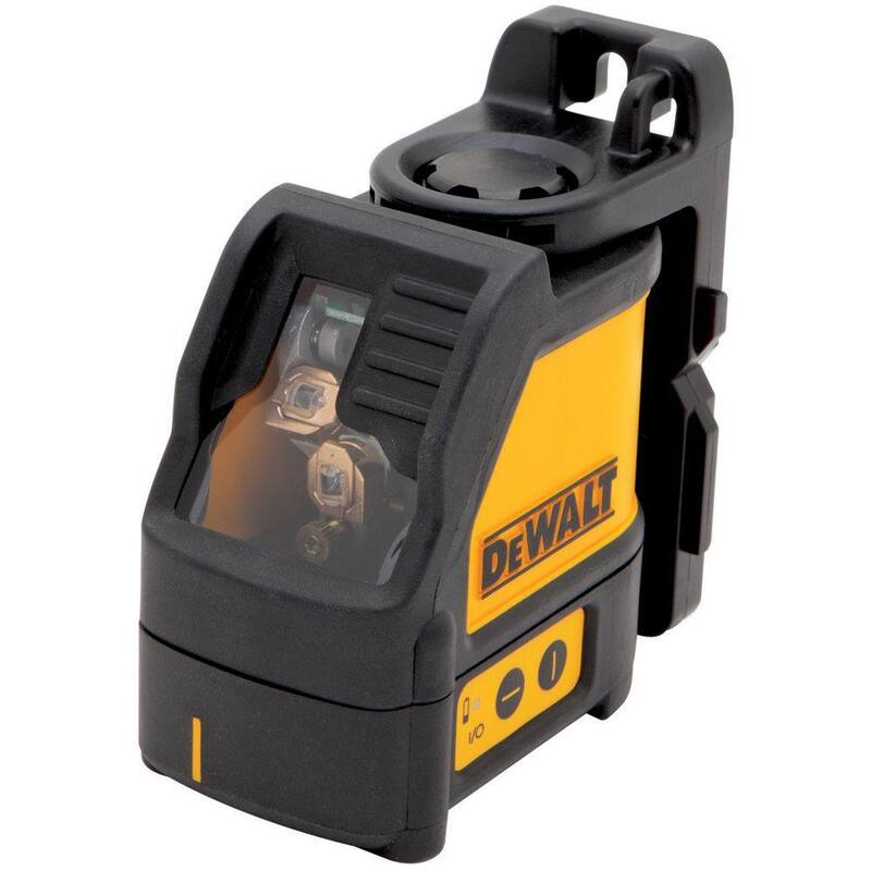 DEWALT 165 ft. Red Self-Leveling Cross-Line Laser Level Kit and 9 ft. x 1/2 in. Pocket Tape Measure with Magnetic Back - DW088K-QUW33028