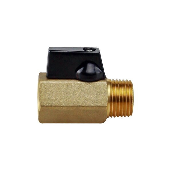 Everflow MIPxFIP Boiler Trim Isolation Valve, Air Vent Isolator, Forged Brass 1/8" - 1818MF