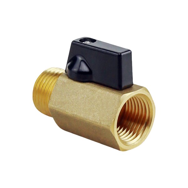 Everflow MIPxFIP Boiler Trim Isolation Valve, Air Vent Isolator, Forged Brass 1/8" - 1818MF
