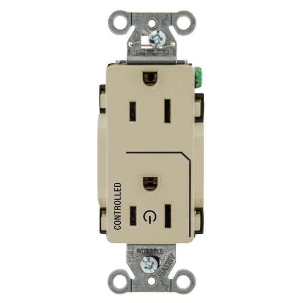 Hubbell Wiring Device-Kellems Commercial Specification Grade Duplex Receptacles for Controlled Applicatoins - DR15C1I