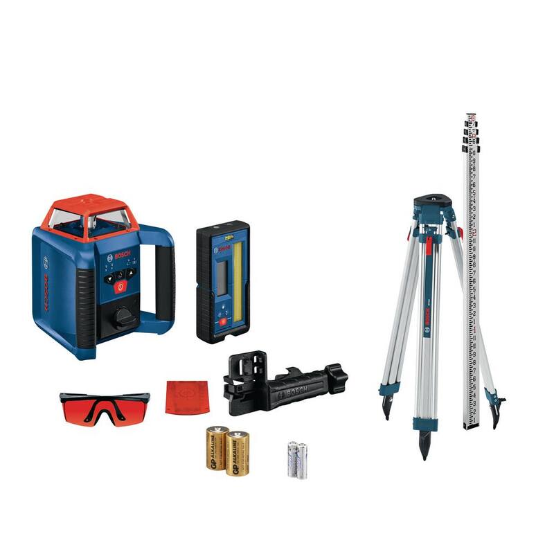Bosch REVOLVE 2000 ft. Horizontal Rotary Laser Self Leveling Complete Kit with Manual Dual Slope - GRL2000-40HK