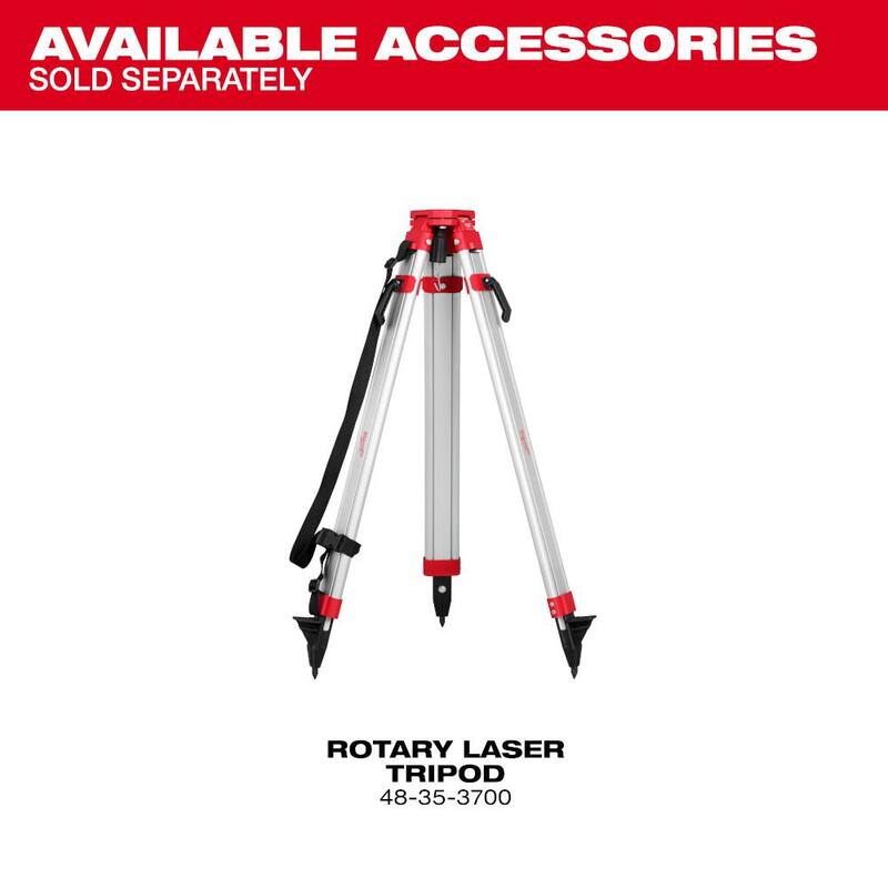 Milwaukee M18 1000 ft. Green Interior Rotary Laser Level Kit with Remote/Receiver, Wall Mount Bracket, and Receiver Clamp - 3702-21