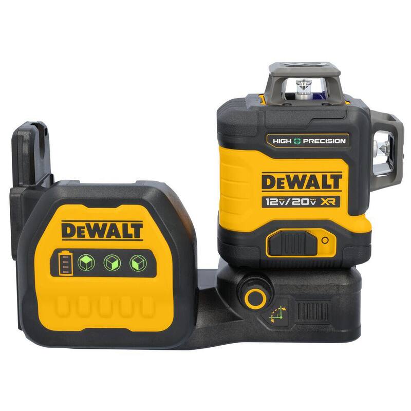 DEWALT 230 ft. Green Self-Leveling 3-Plane Laser Level Kit with 20-Volt 2.0 Ah Battery, Charger, Detector and Kitbox - DCLE34033D1