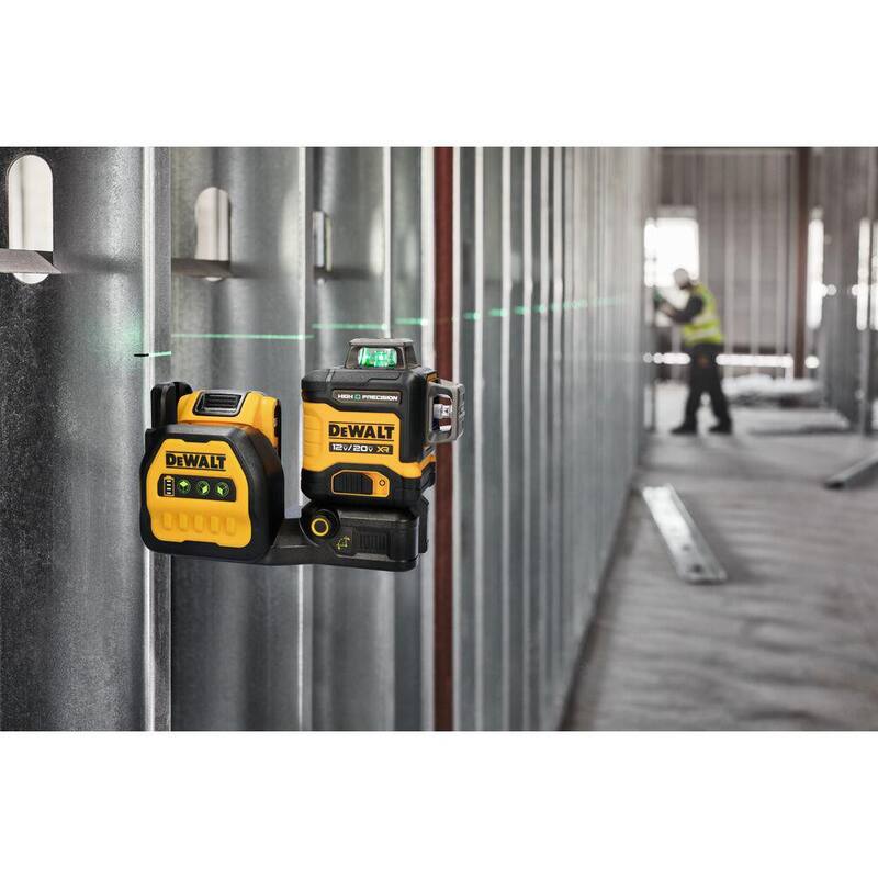 DEWALT 230 ft. Green Self-Leveling 3-Plane Laser Level Kit with 20-Volt 2.0 Ah Battery, Charger, Detector and Kitbox - DCLE34033D1