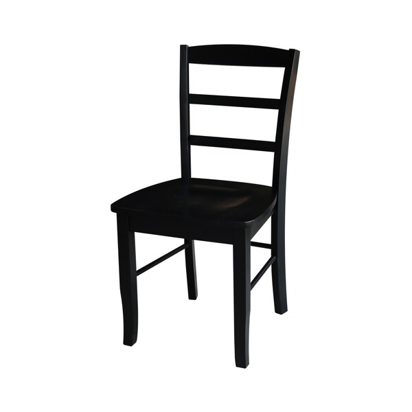 International Concepts 42 in. Dual Drop Leaf Table with 2 Ladder Back Dining Chairs - 3 Piece Dining Set - K04-42DP-C46-2P