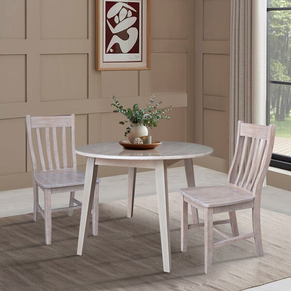 Whitewood Industries Extension Dining Tables, 45 in L, 54 in H, Parawood, 3 Piece - K09-42DL-C61-2