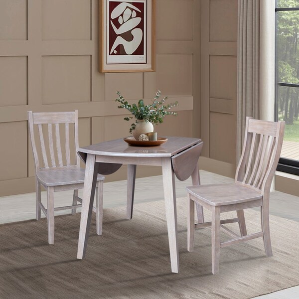 Whitewood Industries Extension Dining Tables, 45 in L, 54 in H, Parawood, 3 Piece - K09-42DL-C61-2