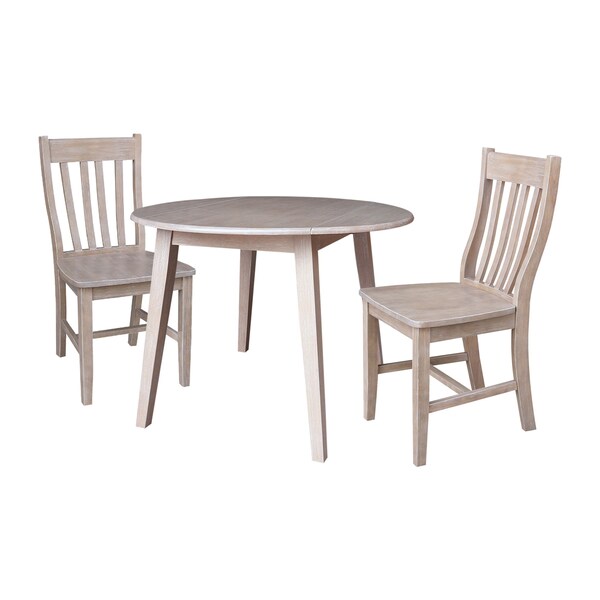Whitewood Industries Extension Dining Tables, 45 in L, 54 in H, Parawood, 3 Piece - K09-42DL-C61-2