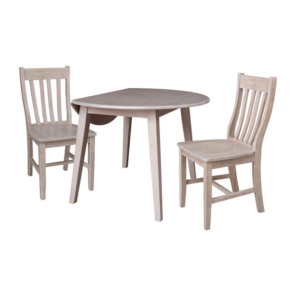 Whitewood Industries Extension Dining Tables, 45 in L, 54 in H, Parawood, 3 Piece - K09-42DL-C61-2