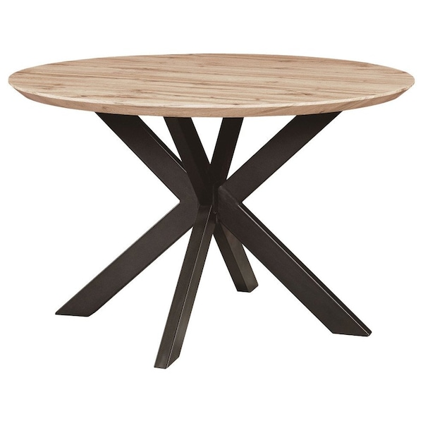 Leisuremod Round 47 in W, 30 in L, MDF/Metal, Maple - RTX47M