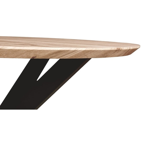 Leisuremod Round 47 in W, 30 in L, MDF/Metal, Maple - RTX47M