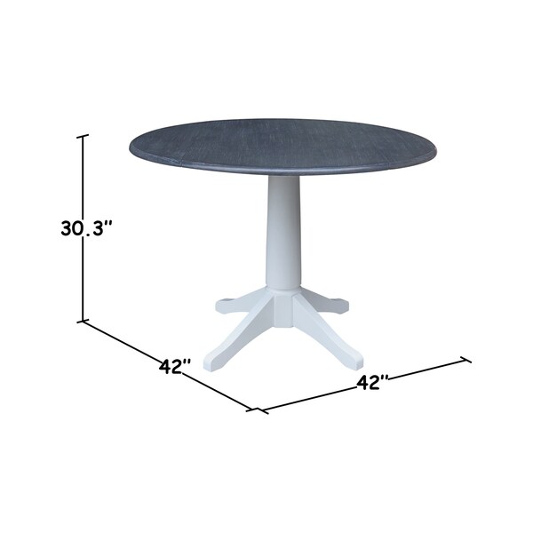 Whitewood Industries Extension Dining Tables, 45 in L, 38 in H, Parawood - K05-42DPT-27B