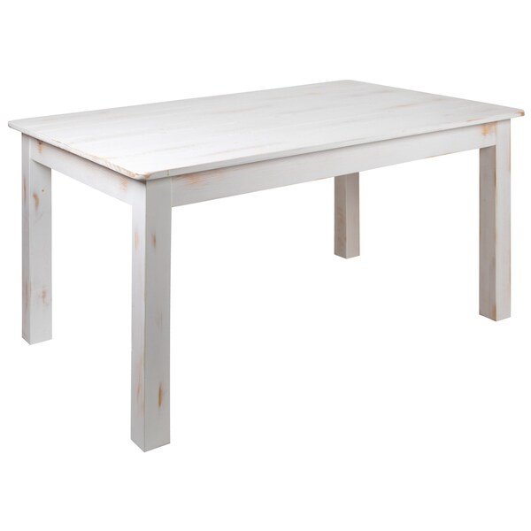 Flash Furniture Rectangle 38" W, 60" L, 29.5" H, Wood, Wood Grain - XA-F-60X38-WH-GG