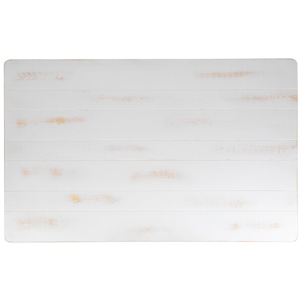 Flash Furniture Rectangle 38" W, 60" L, 29.5" H, Wood, Wood Grain - XA-F-60X38-WH-GG