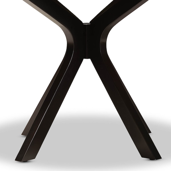 Baxton Studio Kenji Dark Brown Finished 48-Inch-Wide Round Wood Dining Table - 168-10894