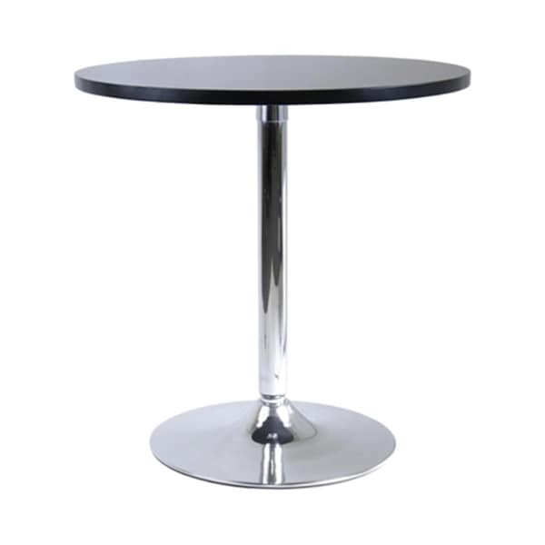 Doba-Bnt 29 Inch Round Dining Table with Metal Leg - Black - SA143733