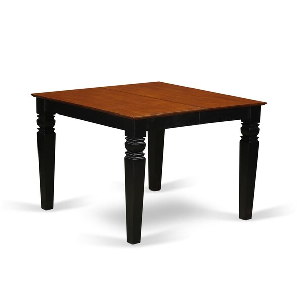 East West Furniture East West Furniture WET-BCH-T Weston Rectangular Dining Table with Butterfly Leaf; Black & Cherry - 18 in. - WET-BCH-T