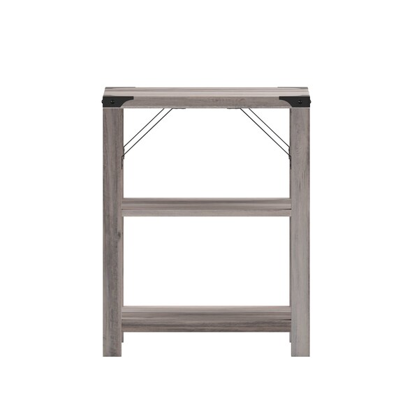 Flash Furniture 17.5 W, 17.5 L, 22 H, Engineered Wood, Gray Wash - ZG-035-GY-GG