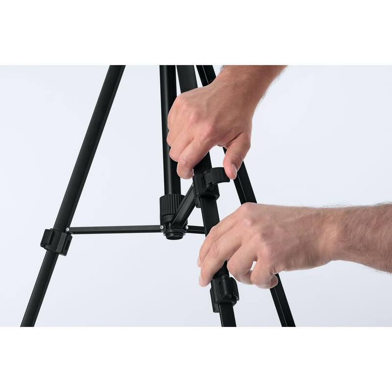 Bosch 50 ft. Cross Line Laser Level Self Leveling with L-Bracket Adjustable Mount and Compact Tripod with Extendable Height - GLL 50 + BT 150