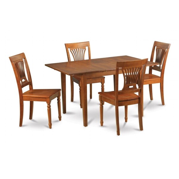 East West Furniture 7 Piece Kitchen Nook Dining Set-Kitchen Table 6 Chairs For Dining Room - MLPL7-SBR-W