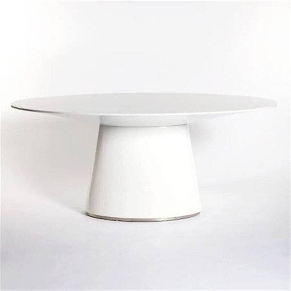 Moes Home Collection KC-1007-18 Otago Oval Dining Table, White - 29.5 x 71 x 43 in. - KC-1007-18-0