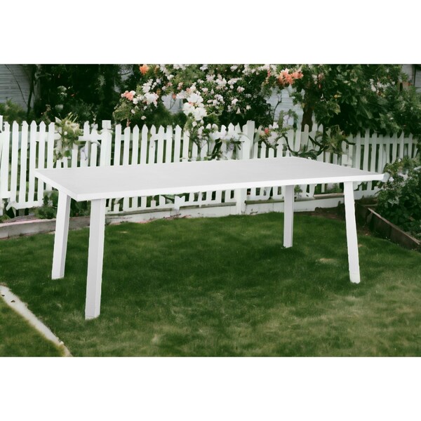 Homeroots White Aluminum Dining Table 87 x 39 x 29 in. - 372204