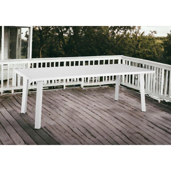 Homeroots White Aluminum Dining Table 87 x 39 x 29 in. - 372204