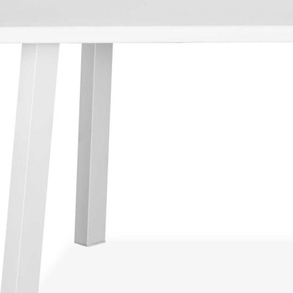 Homeroots White Aluminum Dining Table 87 x 39 x 29 in. - 372204