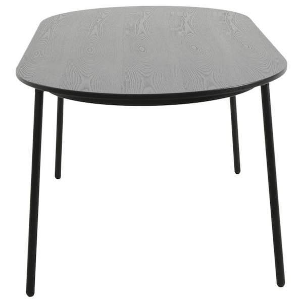 Leisuremod 82.7 in W, 29.5 in L, Manufactured Wood/Steel/PU Leather, Black/White - TT84-CBL18-W