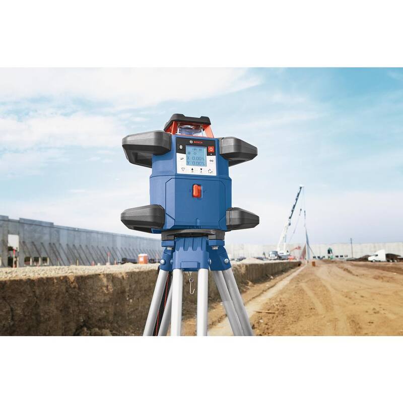 Bosch REVOLVE 4,000 ft. Connected Dual Power Battery Self-Leveling Horizontal/Vertical Rotary Laser Level Kit - GRL4000-80CHVKS