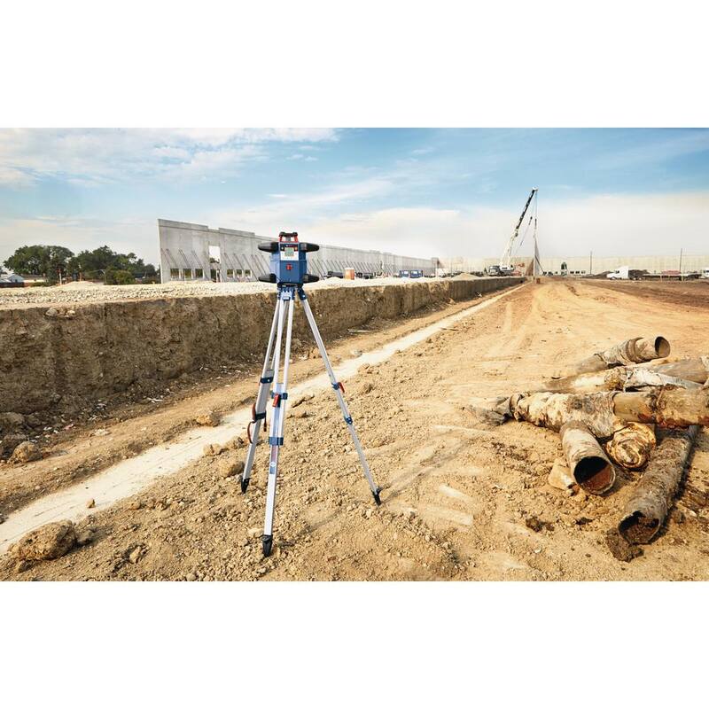 Bosch REVOLVE 4,000 ft. Connected Dual Power Battery Self-Leveling Horizontal/Vertical Rotary Laser Level Kit - GRL4000-80CHVKS