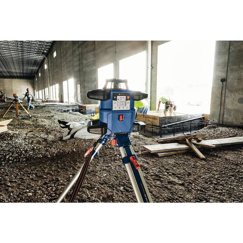 Bosch REVOLVE 4,000 ft. Connected Dual Power Battery Self-Leveling Horizontal/Vertical Rotary Laser Level Kit - GRL4000-80CHVKS