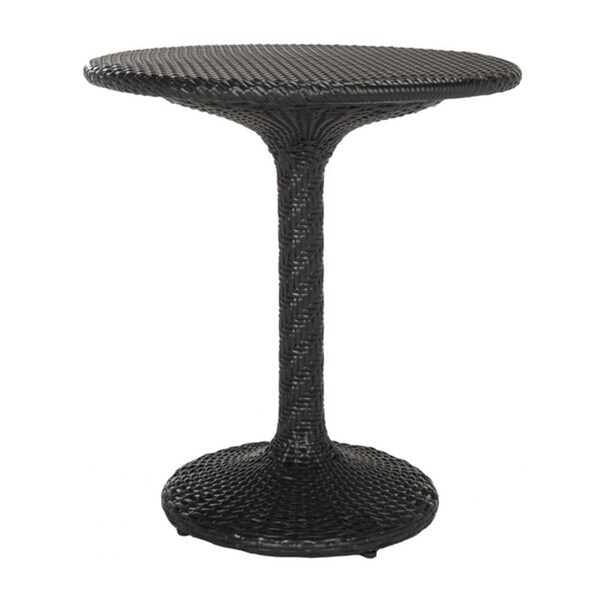 Safavieh 29 x 25.5 x 25.5 in. Bilson Rattan Bistro Table, Black - PAT4017A