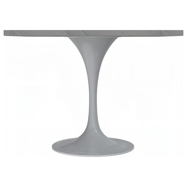 Leisuremod Square 36.42 in W, 29.35 in L, Resin/Steel, White - VT20W-S36WMR