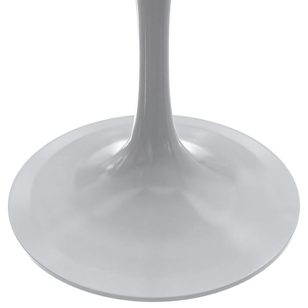 Leisuremod Square 36.42 in W, 29.35 in L, Resin/Steel, White - VT20W-S36WMR