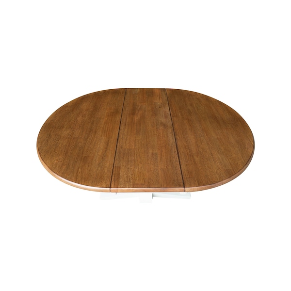 Whitewood Industries Rectangular Fixed Top Extension Pedestal Dining Table, 36 in W, 30.1 in L, 48 in H, Parawood - K79-36RXT-23B