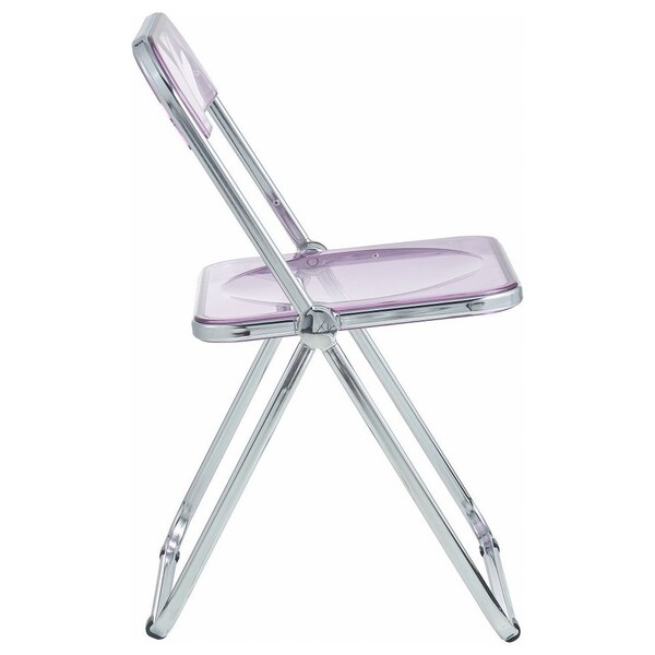 Leisuremod Rectangular 63 in W, 30 in L, Acrylic/Chrome/MDF/Metal, Magenta - LF19RTX63PU6