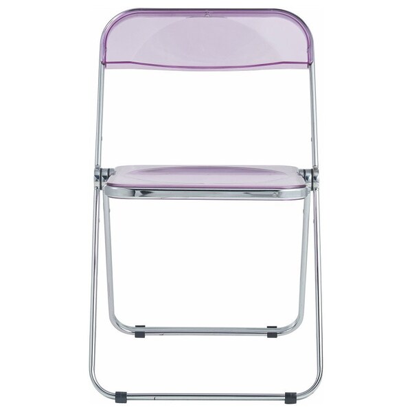 Leisuremod Rectangular 63 in W, 30 in L, Acrylic/Chrome/MDF/Metal, Magenta - LF19RTX63PU6