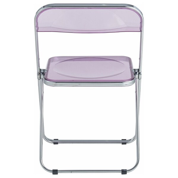 Leisuremod Rectangular 63 in W, 30 in L, Acrylic/Chrome/MDF/Metal, Magenta - LF19RTX63PU6
