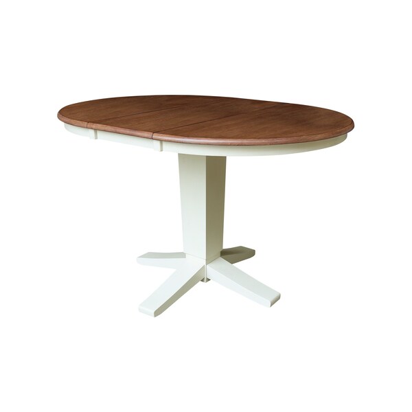 Whitewood Industries Rectangular Extension Dining Table W/ 6 Chairs, 36 in W, 30.1 in L, 48 in H, Parawood, 6 - K79-36RXT-23B-C617-6