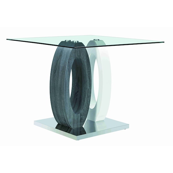 Global Furniture Usa Contemporary  D1628Bt-Square + D915Bs White - 3176
