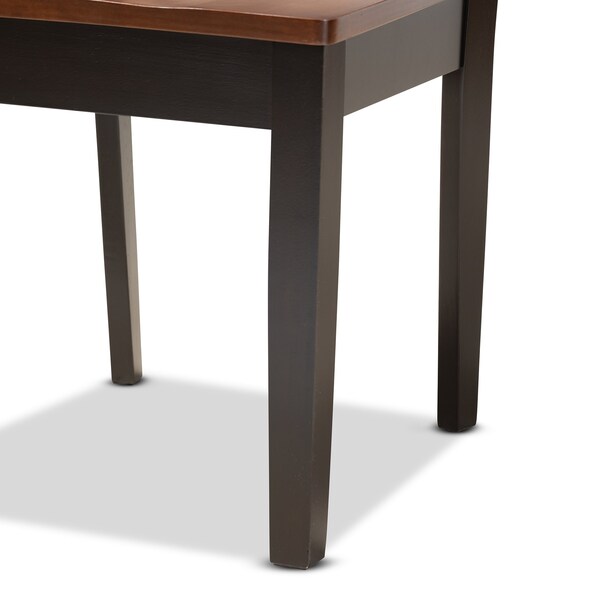 Baxton Studio Zamira Modern Two-Tone Dark Brown and Walnut Brown Finished Wood 5-PC Dining Set - 177-11380-8026-ZORO