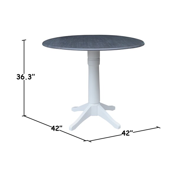 Whitewood Industries Extension Dining Tables, 45 in L, 38 in H, Parawood - K05-42DPT-27B-6B