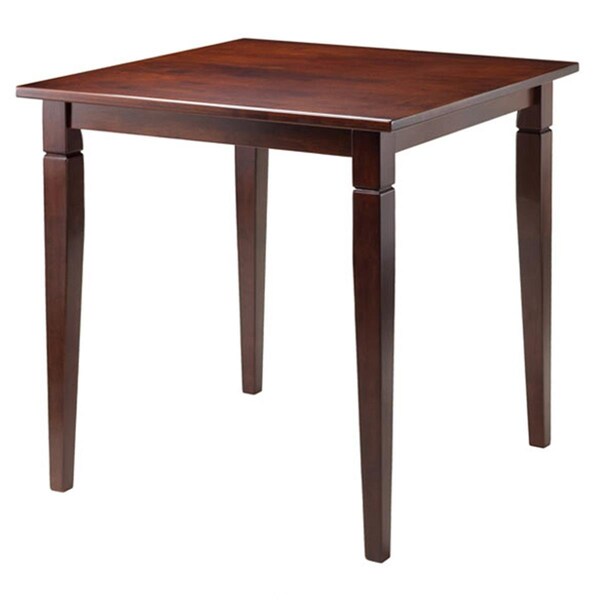 Winsome 29.13 x 29.53 x 29.53 in. Kingsgate Dining Table Routed with Tapered Leg, Walnut - 94133