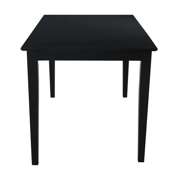 International Concepts Rectangle Solid Wood Top Table, Black, 48 in W, 30 in L, 30 in H, Wood, Black - K46-3048-30S