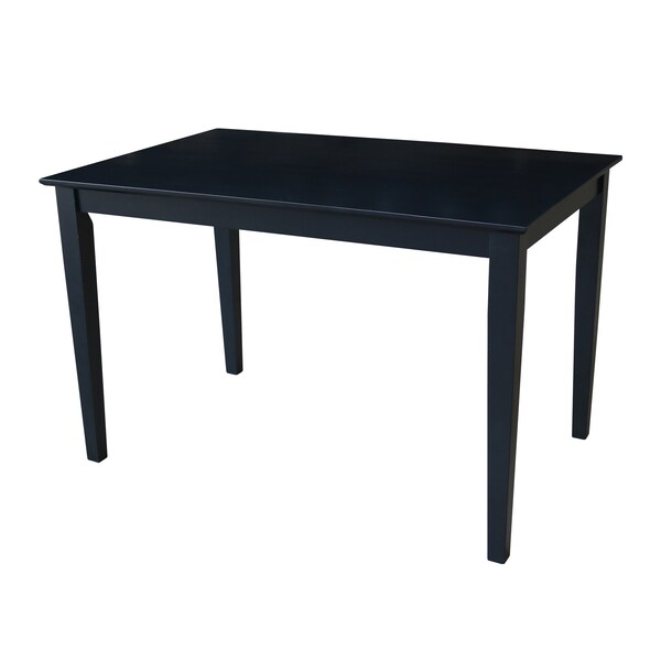 International Concepts Rectangle Solid Wood Top Table, Black, 48 in W, 30 in L, 30 in H, Wood, Black - K46-3048-30S